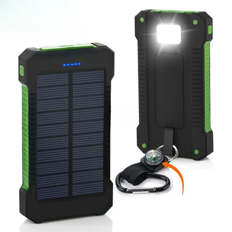 Usb Charger Dynamo - Power Bank Solare Portatile 20000mAh, Batteria