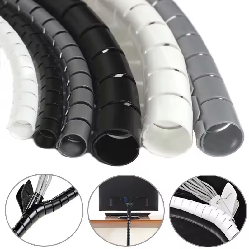 Cable Lock Flexible - Cavo a Spirale Flessibile 2M/1M, Organizzatore