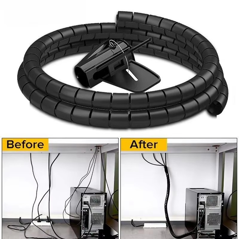 Cable Lock Flexible - 2M/1M Cavo Nero Protezione del Cavo