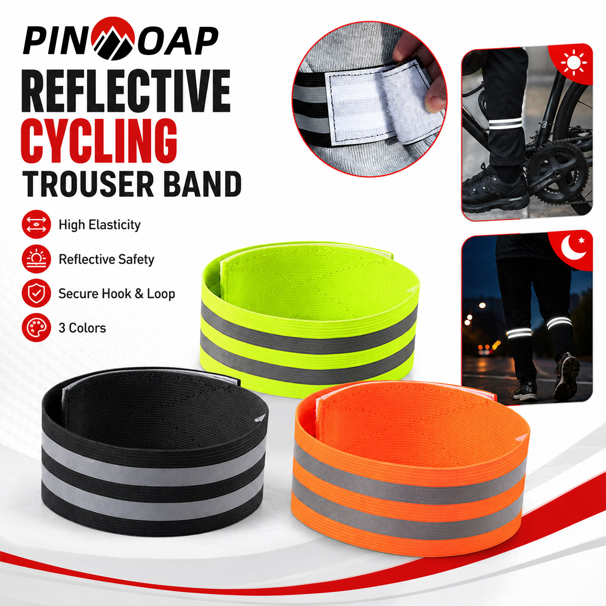Cycling Commute Pants - PINMOAP 1/2PCS Fascia per Pantaloni da