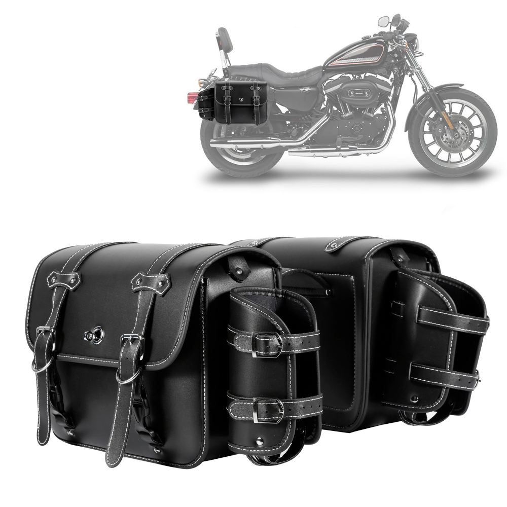 Panniers Waterproof Rear - Borse Laterali per Moto con Portabicchieri,