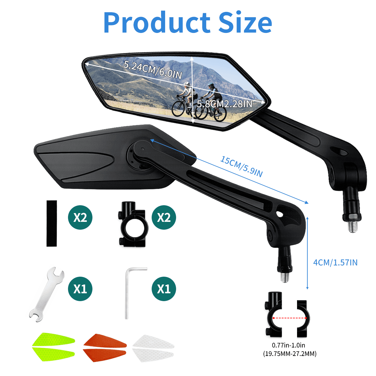 1 paio di specchietti per bici - Cycling Zones recensione e prezzo