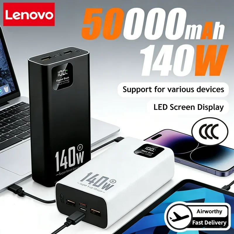 Power Bank Lenovo 140W 500000m - Usb Charger Dynamo recensione e prezzo