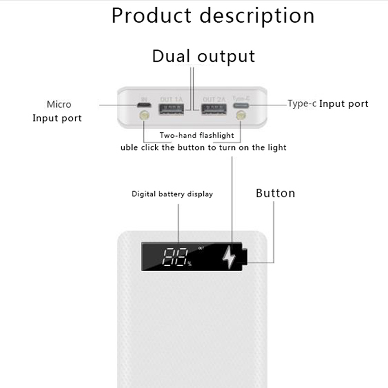 5x18650 Powerbank Portable Pov - Usb Charger Dynamo recensione e prezzo